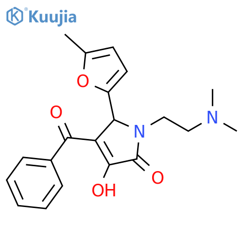 4-benzoyl-1-2-(dimethylamino)ethyl-3-hydroxy-5-(5-methylfuran-2-yl)-2,5-dihydro-1H-pyrrol-2-one structure