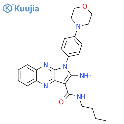 2-amino-N-butyl-1-4-(morpholin-4-yl)phenyl-1H-pyrrolo2,3-bquinoxaline-3-carboxamide structure