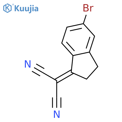 Propanedinitrile, (5-bromo-2,3-dihydro-1H-inden-1-ylidene)- structure