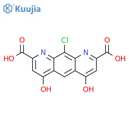 Pyrido[3,2-g]quinoline-2,8-dicarboxylic acid, 10-chloro-4,6-dihydroxy- structure