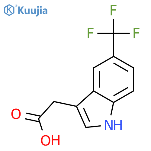 2-[5-(trifluoromethyl)-1h-indol-3-yl]acetic Acid structure
