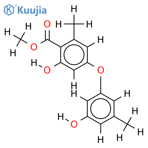 Me ester-2-Hydroxy-4-(3-hydroxy-5-methylphenoxy)-6-methylbenzoic acid structure