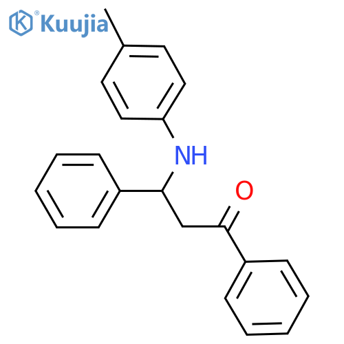 1-Propanone, 3-[(4-methylphenyl)amino]-1,3-diphenyl- structure