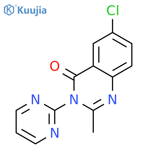 6-chloro-2-methyl-3-(pyrimidin-2-yl)quinazolin-4(3H)-one structure