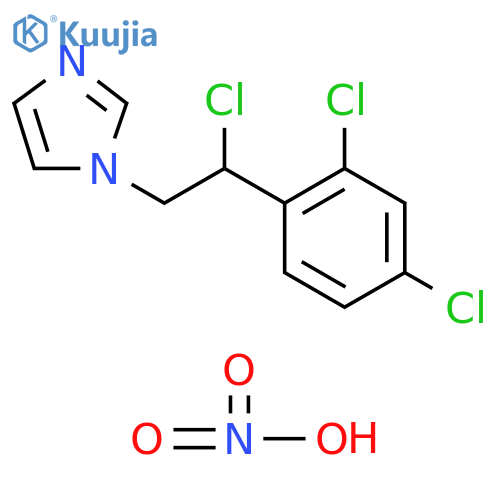 1H-Imidazole, 1-[2-chloro-2-(2,4-dichlorophenyl)ethyl]-, mononitrate structure