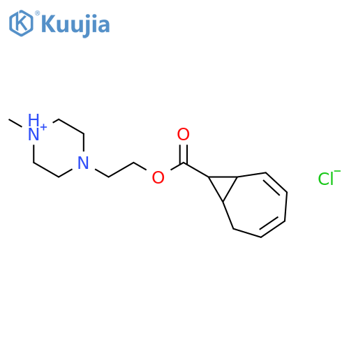 4-{2-[(bicyclo[5.1.0]octa-2,4-dien-8-ylcarbonyl)oxy]ethyl}-1-methylpiperazin-1-ium chloride structure
