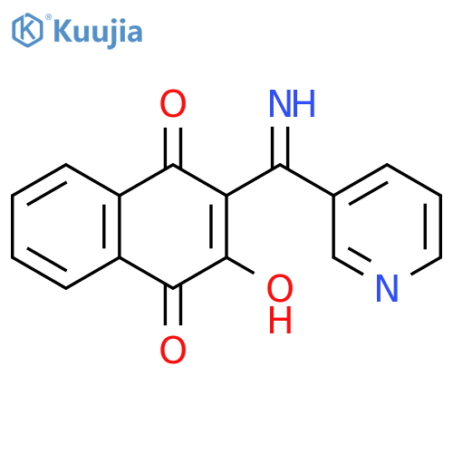 1,4-Naphthalenedione, 2-hydroxy-3-(imino-3-pyridinylmethyl)- structure