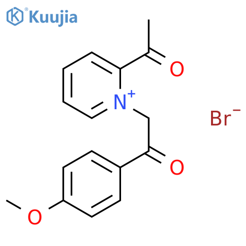 PYRIDINIUM, 2-ACETYL-1-[2-(4-METHOXYPHENYL)-2-OXOETHYL]-, BROMIDE structure