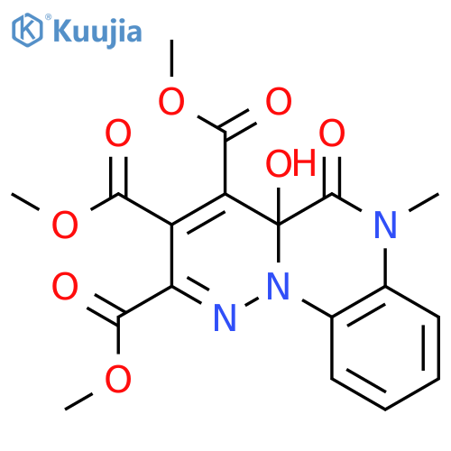 Trimethyl 4a-hydroxy-6-methyl-5-oxopyridazino[1,6-a]quinoxaline-2,3,4-tricarboxylate structure