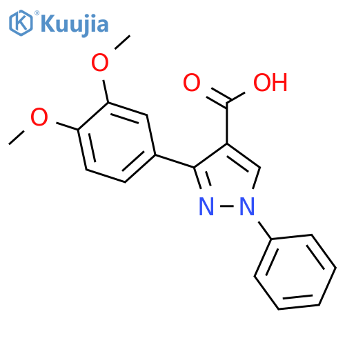3-(3,4-DIMETHOXYPHENYL)-1-PHENYL-1H-PYRAZOLE-4-CARBOXYLIC ACID structure