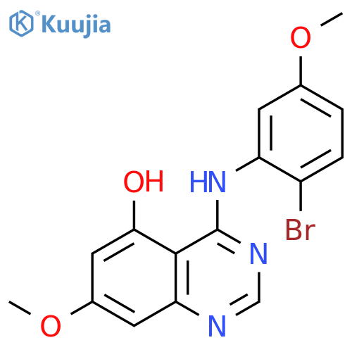 5-Quinazolinol, 4-[(2-bromo-5-methoxyphenyl)amino]-7-methoxy- structure