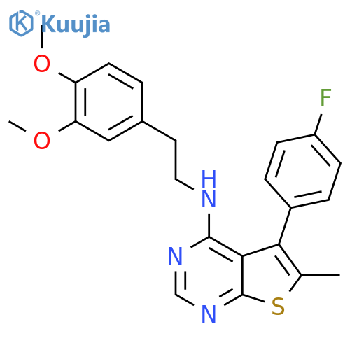 N-2-(3,4-dimethoxyphenyl)ethyl-5-(4-fluorophenyl)-6-methylthieno2,3-dpyrimidin-4-amine structure