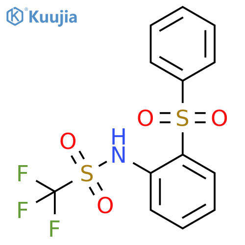 Methanesulfonamide, 1,1,1-trifluoro-N-[2-(phenylsulfonyl)phenyl]- structure