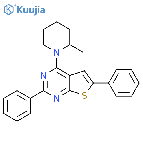 1-{2,6-diphenylthieno2,3-dpyrimidin-4-yl}-2-methylpiperidine structure