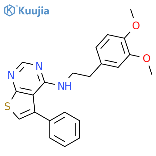 N-[2-(3,4-dimethoxyphenyl)ethyl]-5-phenylthieno[2,3-d]pyrimidin-4-amine structure