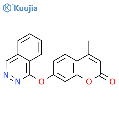 4-methyl-7-(phthalazin-1-yloxy)-2H-chromen-2-one structure