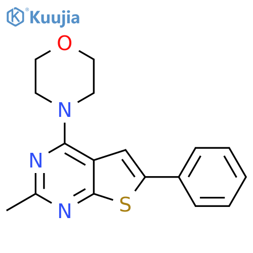 4-{2-methyl-6-phenylthieno2,3-dpyrimidin-4-yl}morpholine structure