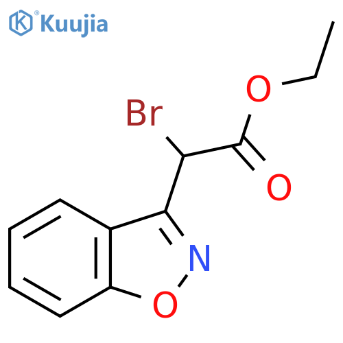 1,2-Benzisoxazole-3-acetic acid, alpha-bromo-, ethyl ester structure