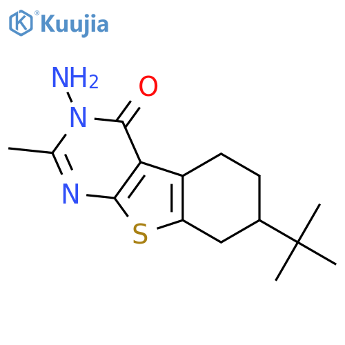 <br>3-Amino-7-(tert-butyl)-2-methyl-5,6,7,8-tetrahydrobenzo[4,5]thieno[2,3-d]py rimidin-4(3H)-one structure