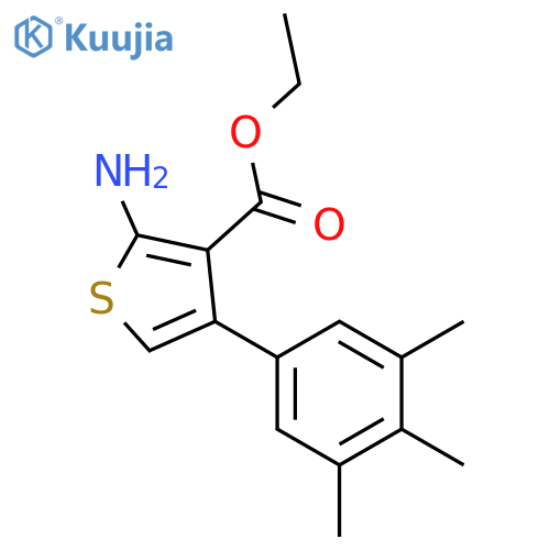 Ethyl 2-amino-4-(3,4,5-trimethylphenyl)thiophene-3-carboxylate structure
