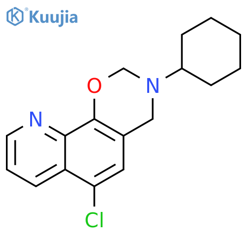 6-chloro-3-cyclohexyl-2H,3H,4H-1,3oxazino5,6-hquinoline structure