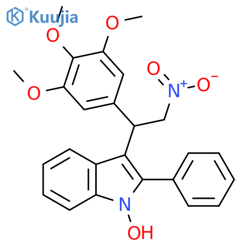 3-[2-nitro-1-(3,4,5-trimethoxyphenyl)ethyl]-2-phenyl-1H-indol-1-ol structure