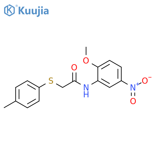 N-(2-methoxy-5-nitrophenyl)-2-[(4-methylphenyl)sulfanyl]acetamide structure
