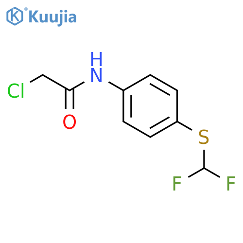 2-chloro-N-{4-(difluoromethyl)sulfanylphenyl}acetamide structure