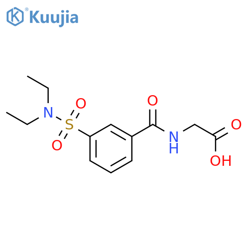 (3-Diethylsulfamoyl-benzoylamino)-acetic acid structure