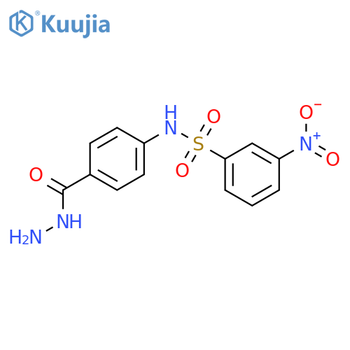 N-4-(hydrazinecarbonyl)phenyl-3-nitrobenzene-1-sulfonamide structure