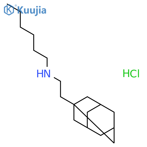 Tricyclo[3.3.1.13,7]decane-1-ethanamine, N-hexyl-, hydrochloride structure
