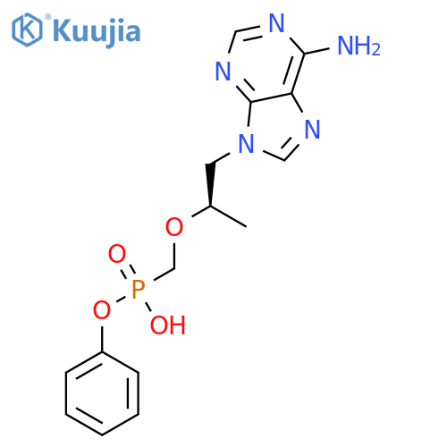 [(1R)-2-(6-aminopurin-9-yl)-1-methyl-ethoxy]methyl-phenoxy-phosphinic acid structure