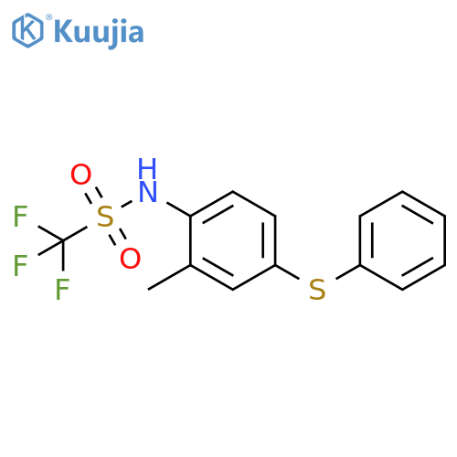 Methanesulfonamide, 1,1,1-trifluoro-N-[2-methyl-4-(phenylthio)phenyl]- structure