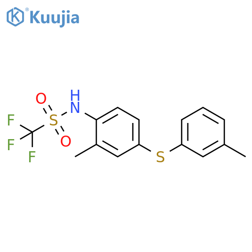 Methanesulfonamide,1,1,1-trifluoro-N-[2-methyl-4-[(3-methylphenyl)thio]phenyl]- structure