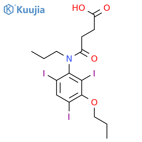 4-oxo-4-[propyl(2,4,6-triiodo-3-propoxyphenyl)amino]butanoic acid structure