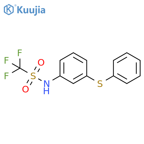 Methanesulfonamide, 1,1,1-trifluoro-N-[3-(phenylthio)phenyl]- structure