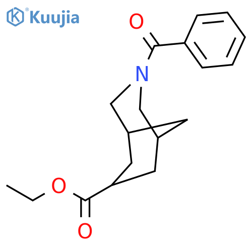 3-Azabicyclo[3.3.1]nonane-7-carboxylic acid, 3-benzoyl-, ethyl ester structure
