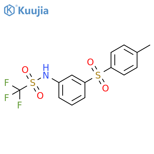 Methanesulfonamide,1,1,1-trifluoro-N-[3-[(4-methylphenyl)sulfonyl]phenyl]- structure