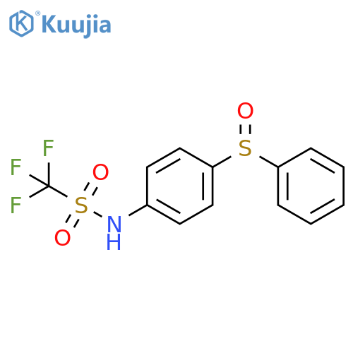Methanesulfonamide, 1,1,1-trifluoro-N-[4-(phenylsulfinyl)phenyl]- structure
