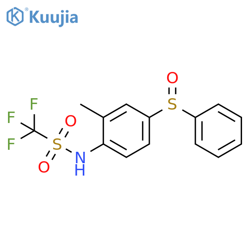 Methanesulfonamide,1,1,1-trifluoro-N-[2-methyl-4-(phenylsulfinyl)phenyl]- structure