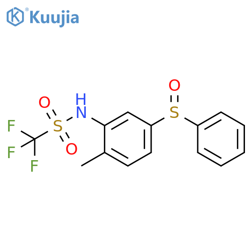Methanesulfonamide,1,1,1-trifluoro-N-[2-methyl-5-(phenylsulfinyl)phenyl]- structure