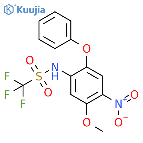 Methanesulfonamide,1,1,1-trifluoro-N-(5-methoxy-4-nitro-2-phenoxyphenyl)- structure
