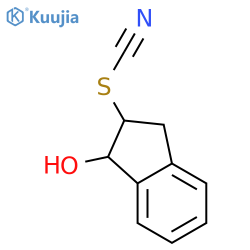 Thiocyanic acid,2,3-dihydro-1-hydroxy-1H-inden-2-yl ester structure