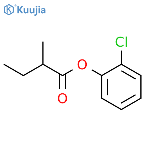 Butanoic acid, 2-methyl-, 2-chlorophenyl ester structure