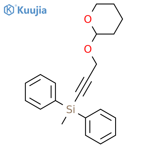 Silane, methyldiphenyl[3-[(tetrahydro-2H-pyran-2-yl)oxy]-1-propynyl]- structure