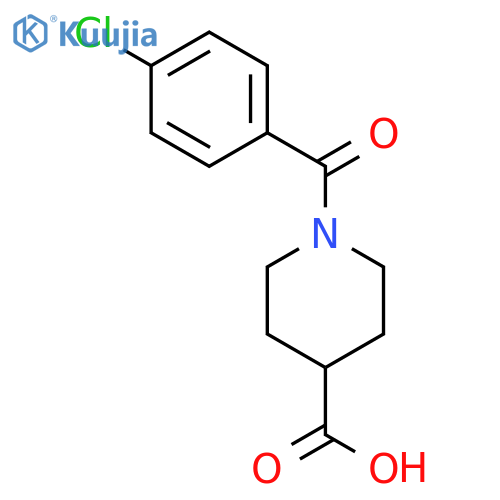 1-(4-Chlorobenzoyl)piperidine-4-carboxylic acid structure