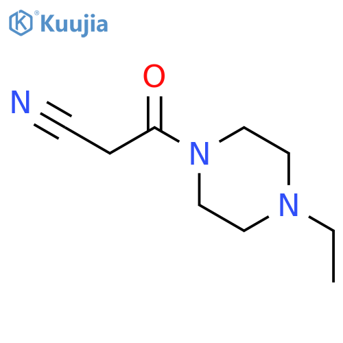 3-(4-ethylpiperazin-1-yl)-3-oxopropanenitrile structure