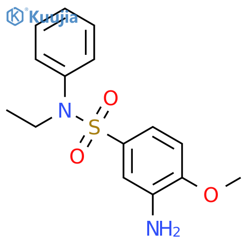 3-Amino-N-ethyl-4-methoxy-N-phenylbenzene-1-sulfonamide structure