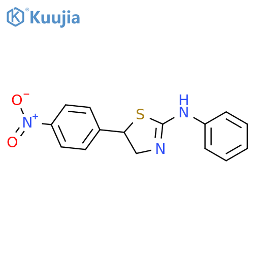 5-(4-Nitrophenyl)-N-phenyl-4,5-dihydro-1,3-thiazol-2-amine structure