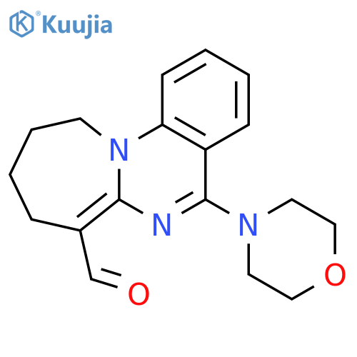8,9,10,11-Tetrahydro-5-(4-morpholinyl)azepino[1,2-a]quinazoline-7-carboxaldehyde structure